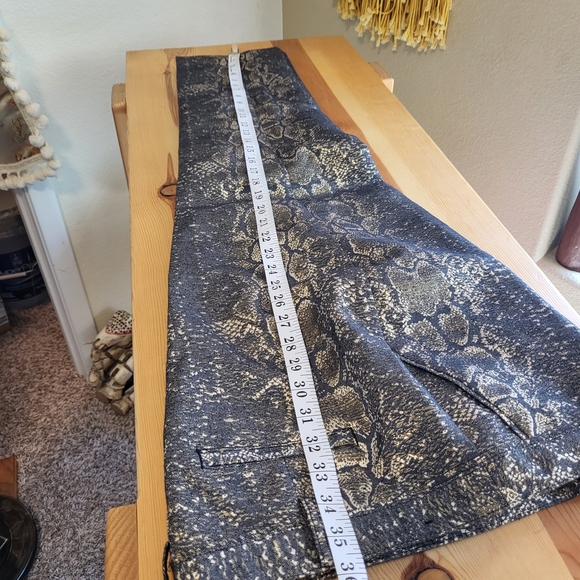 Metallic Gold Snakeskin Trousers - Picture 10 of 14